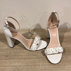 White patent Kate Spade heels